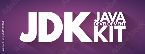JDK - Java Development Kit acronym, technology concept background