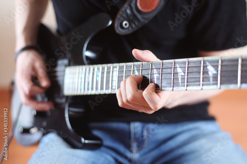 Принти на полотні Electric guitar player
