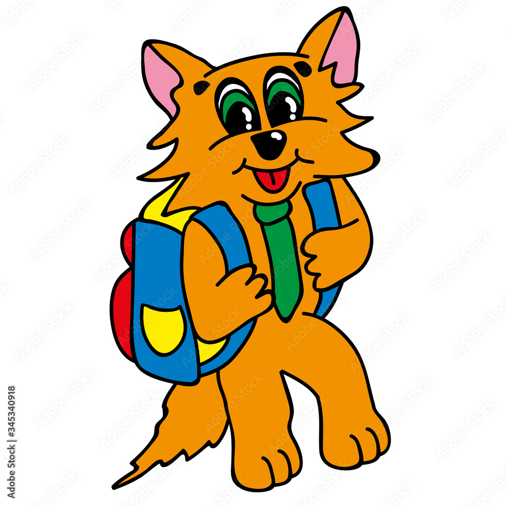 Kitten goes to school for the first time. Kitten goes to school for the first time.