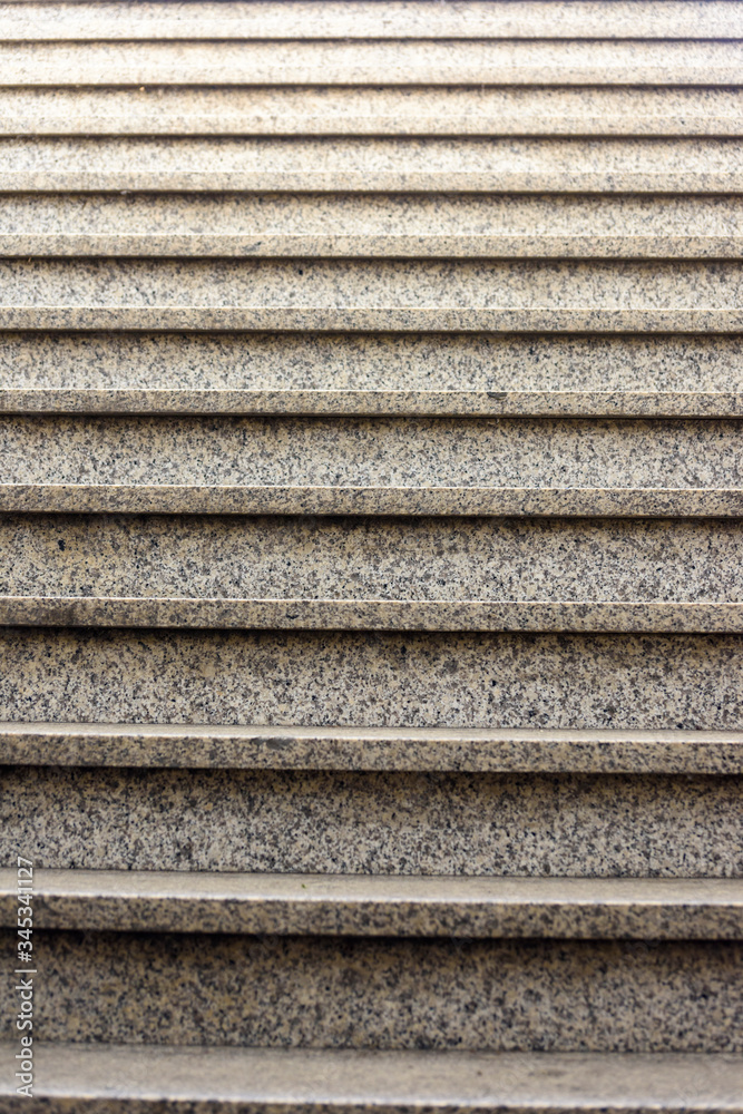 Detail of the marble stairs of the underpass leading to the cycle path in the Porta Nuova station in Verona, Italy.
