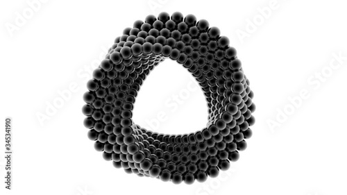 Spheres in a ring shape, looping