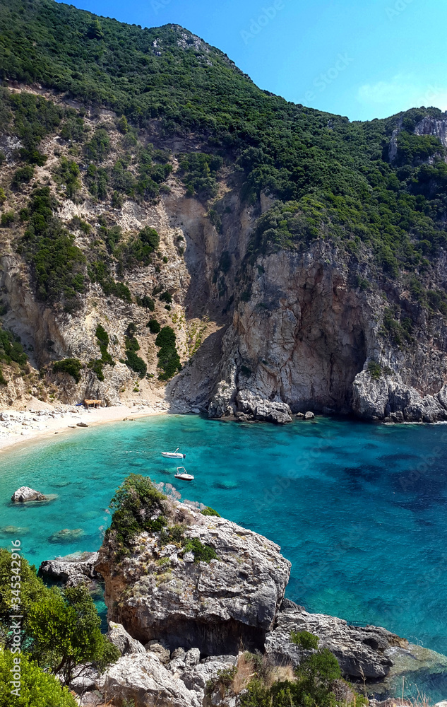 wild beach Corfu