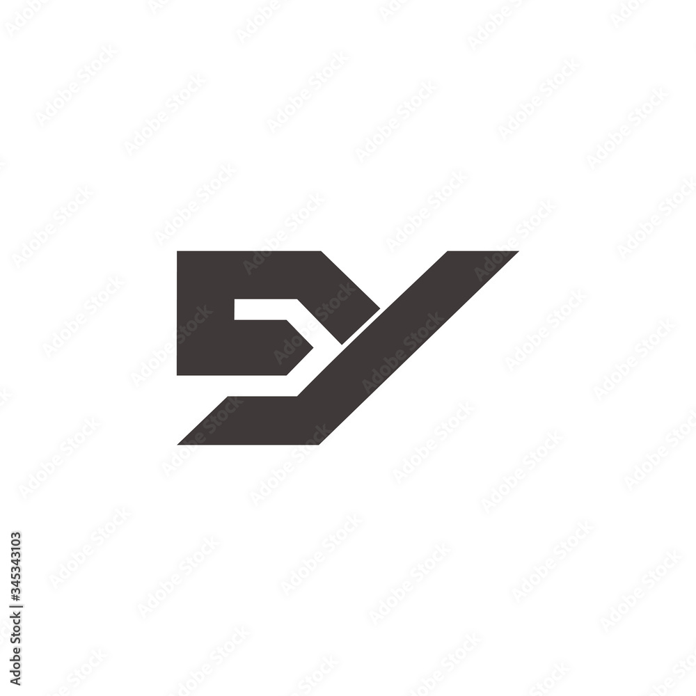 abstract letter sy simple geometric logo vector abstract letter sy simple geometric logo vector