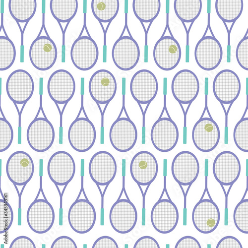 Tennis racket pattern. Repeat vector design. Great for gift, products, wrapping, sports. Background wallpaper.
