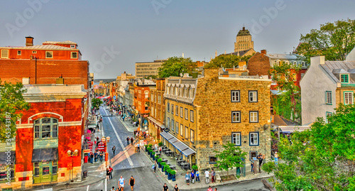 Quebec City, Historical center at dusk photo