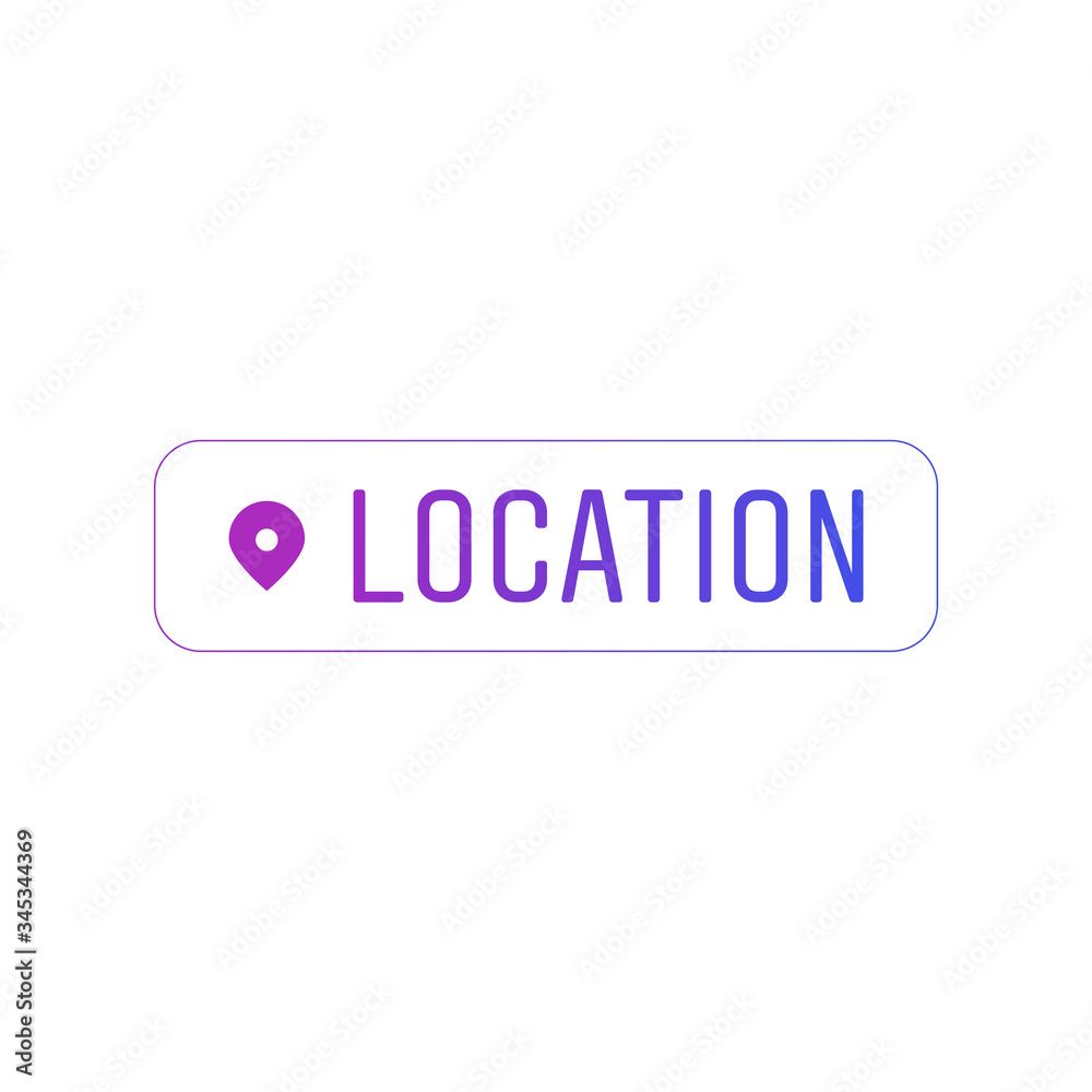 Location social media sticker. Instagram story symbol vector icon