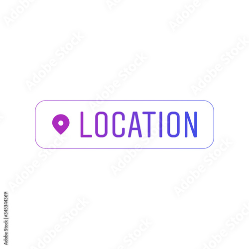 Location social media sticker. Instagram story symbol vector icon	