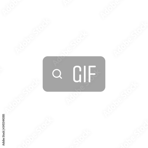 Instagram searching gift button icon. Vector Illustration
