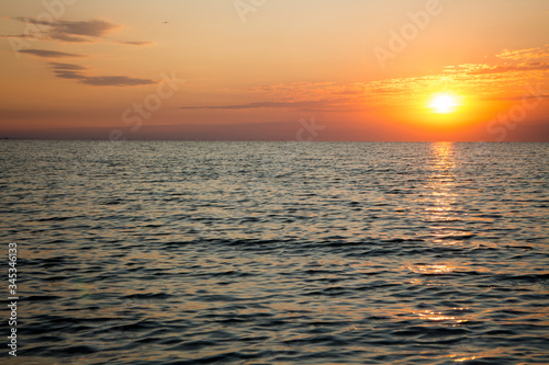 sunset over the sea