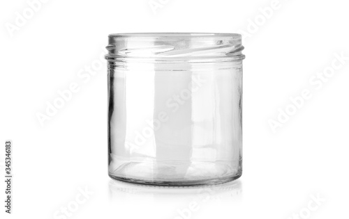 glass jar isolated on white