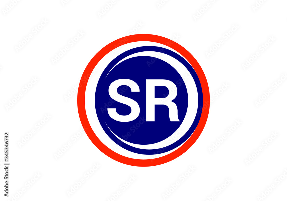 Initial Monogram Letter SR Logo Design Vector Template. Graphic Alphabet Symbol for Corporate Business Identity Initial Monogram Letter SR Logo Design Vector Template. Graphic Alphabet Symbol for Corporate Business Identity