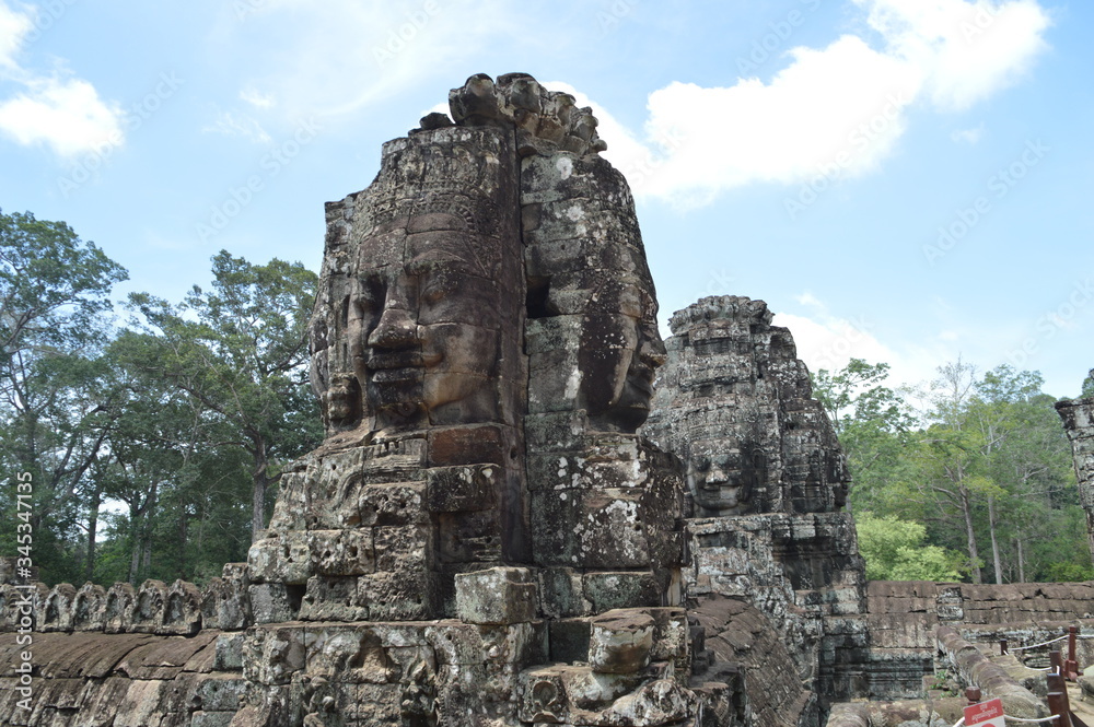 bayon temple angkor cambodia,smile
