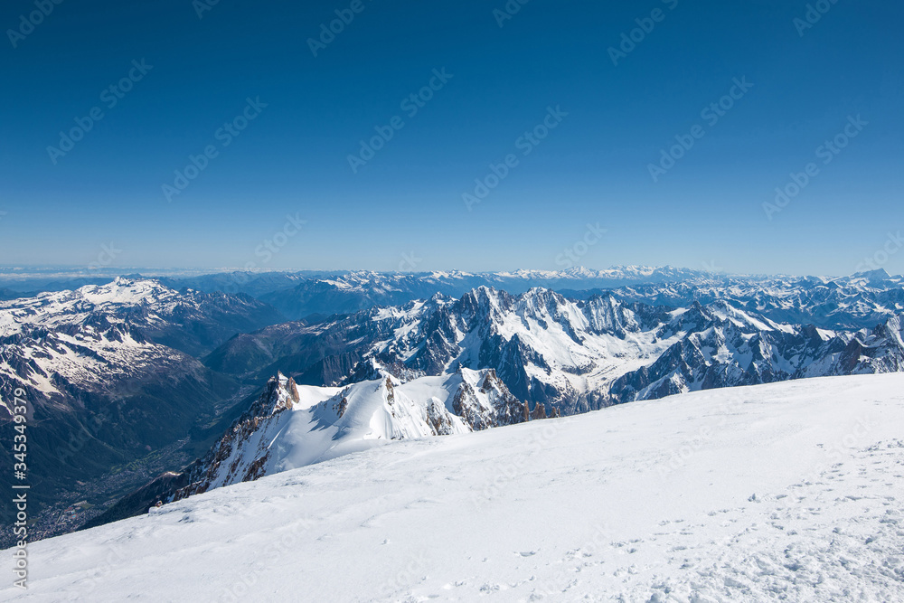 young Alps, view from Mont Blanc