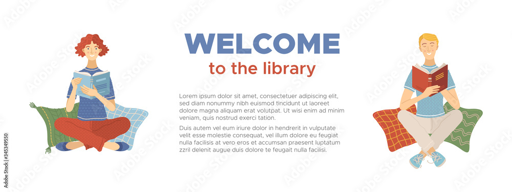 Welcome to the library banner Welcome to the library banner