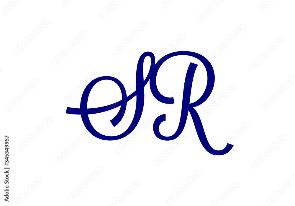 Initial Monogram Letter SR Logo Design Vector Template. Graphic Alphabet Symbol for Corporate Business Identity Initial Monogram Letter SR Logo Design Vector Template. Graphic Alphabet Symbol for Corporate Business Identity