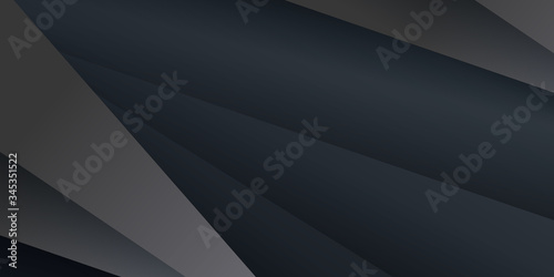 Dark black neutral abstract background for presentation design. Abstract 3d background with black paper layers. Vector Illustration Modern Black Abstract Design Geometric Paper Style Background