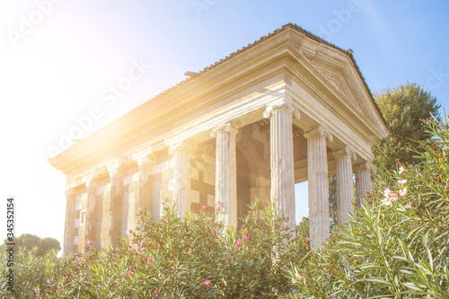 Temple of Portunus (in italian Tempio di Portuno) and Rome Italy photo