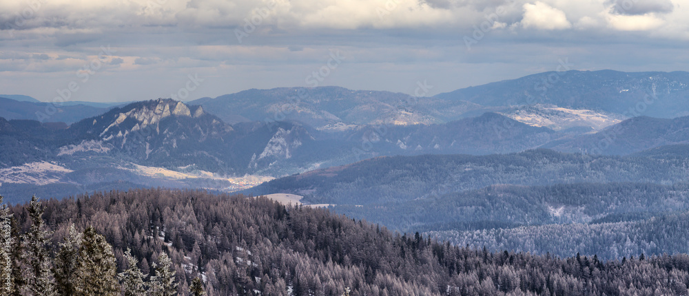 View of the Pieniny - Three Crowns Peak - Stromov city - Slovakia
