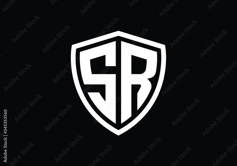 Initial Monogram Letter SR Logo Design Vector Template. Graphic Alphabet Symbol for Corporate Business Identity Initial Monogram Letter SR Logo Design Vector Template. Graphic Alphabet Symbol for Corporate Business Identity