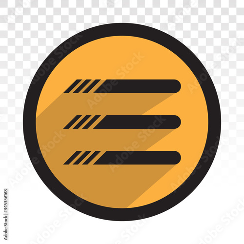Hamburger menu button flat icon for apps or websites