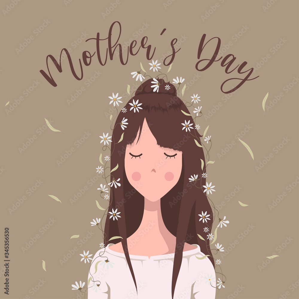 Happy Mother's Day. Young and Beautiful Mom. Happy Mother's Day. Young and Beautiful Mom.