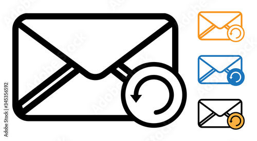 Reply message / Reply chat flat icon for apps and websites