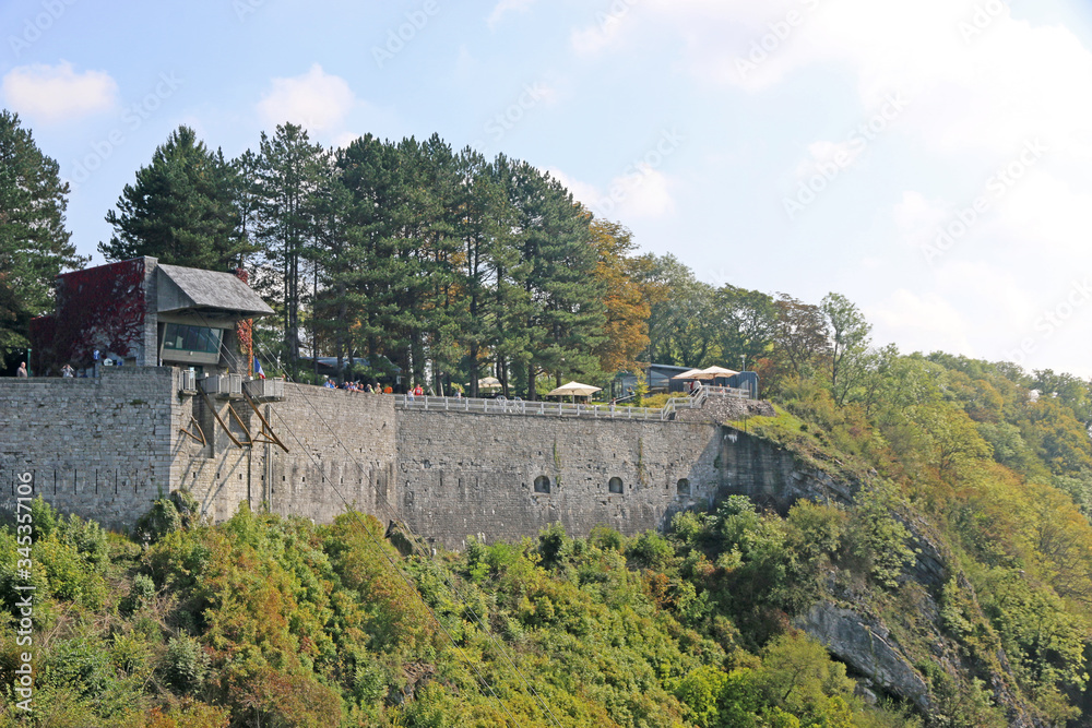 Dinant Citadel walls in Belgium