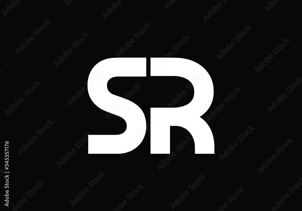Initial Monogram Letter SR Logo Design Vector Template. Graphic Alphabet Symbol for Corporate Business Identity Initial Monogram Letter SR Logo Design Vector Template. Graphic Alphabet Symbol for Corporate Business Identity