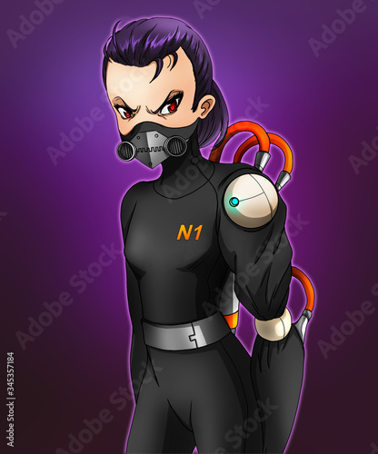 sci-fi anime girl
