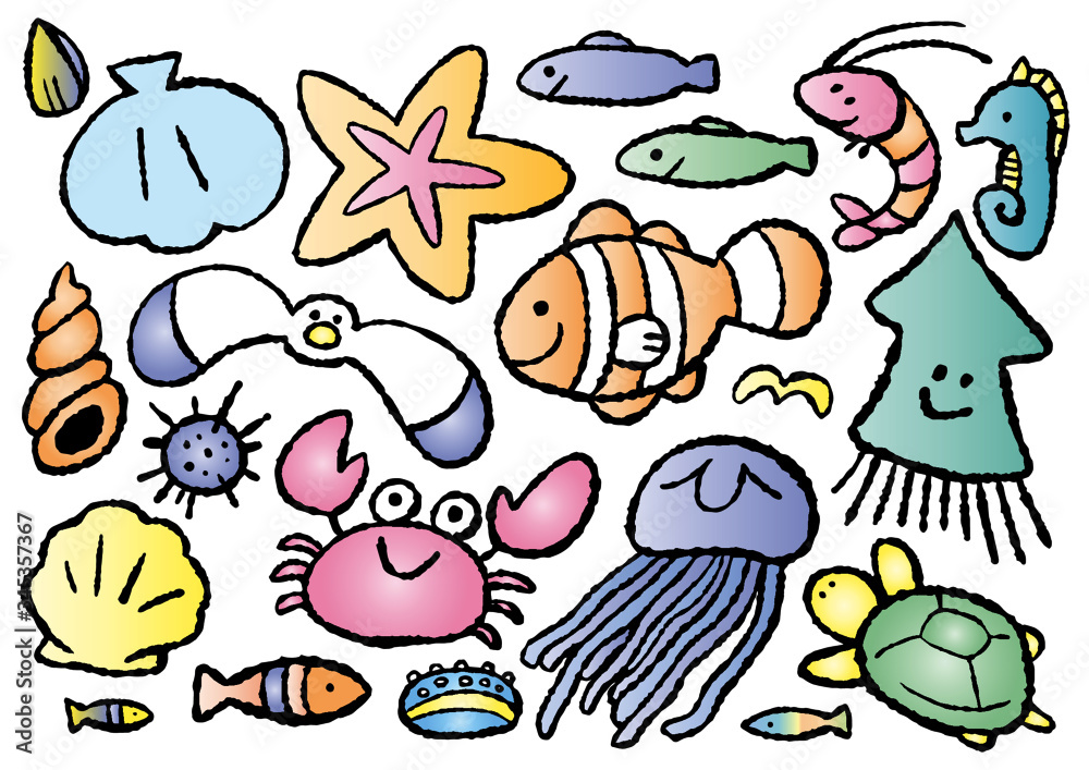 海の生き物たちsea animals