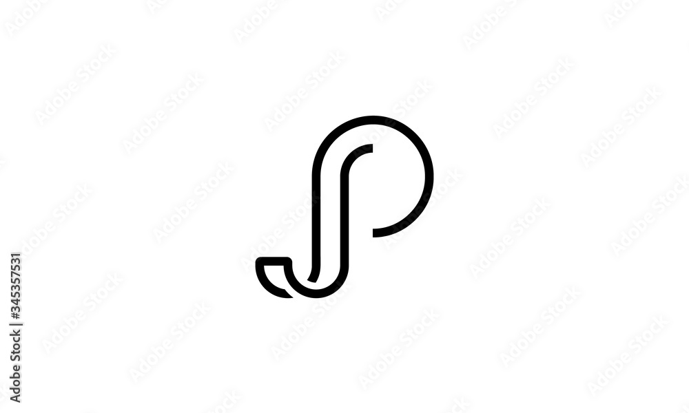 initial J and P logo design concept initial J and P logo design concept
