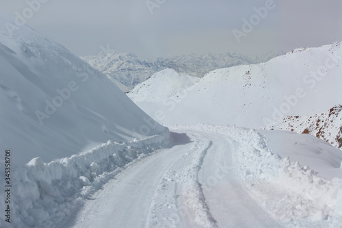 snow road in winter 