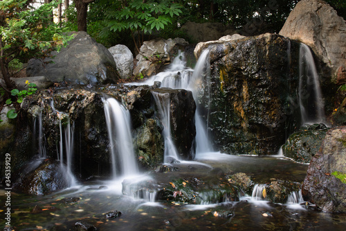 Small Water Fall at Shirotori Garden in Aichi Japan