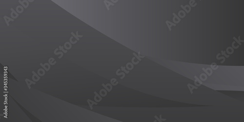 Abstract black and grey wave on light silver background modern design. Vector illustration for presentation background.