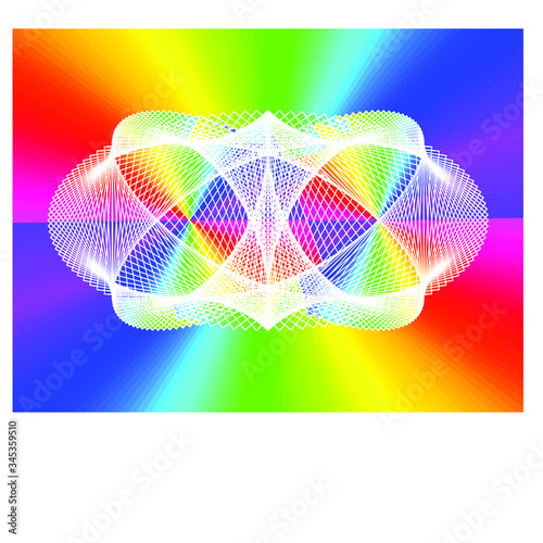 Abstract Vortex Illusion pattern - Rainbow pattern