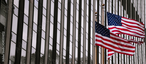 american flag in the wind