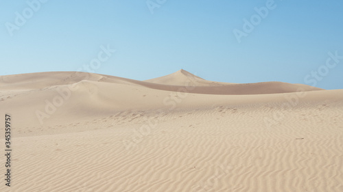 Dunes in summer in Canary Islands (Spain)