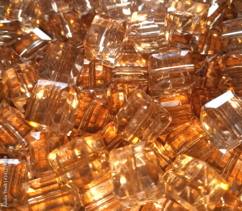 background of orange glass beads stones