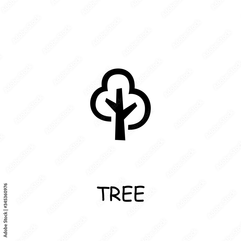 Tree flat vector icon Tree flat vector icon