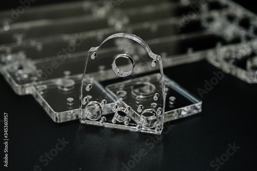 Plexiglass parts for cnc machine. Acrylic form machine parts, laser cutting and engraving.