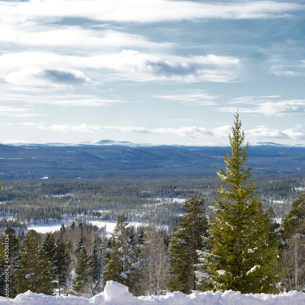 Winter landscape, Idre in Sweden.