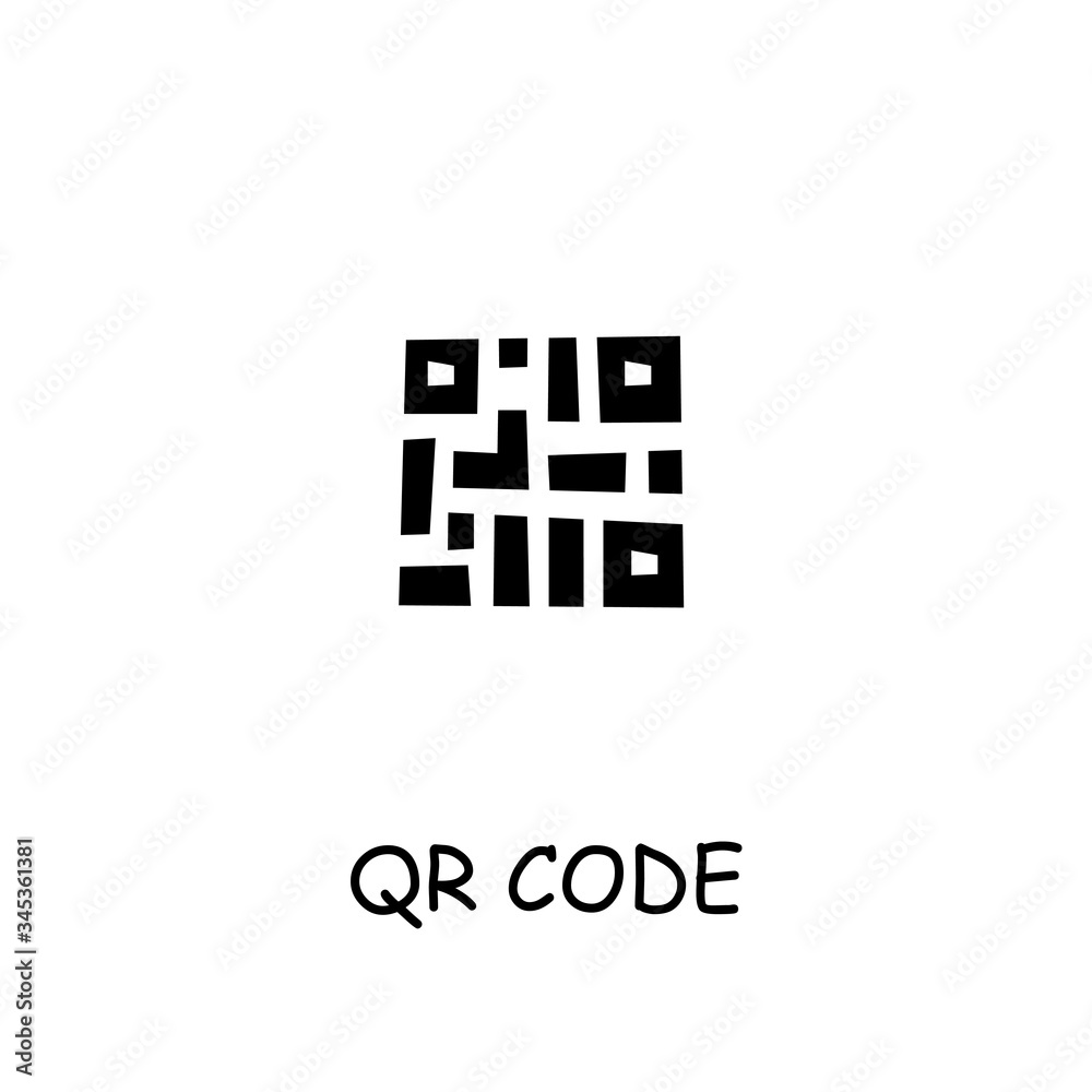 QR code flat vector icon QR code flat vector icon