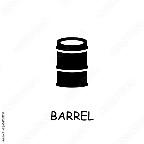 Barrel flat vector icon