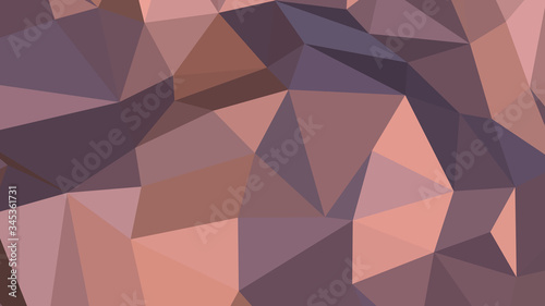 Abstract polygonal background. Geometric Rosy Brown vector illustration. Colorful 3D wallpaper.