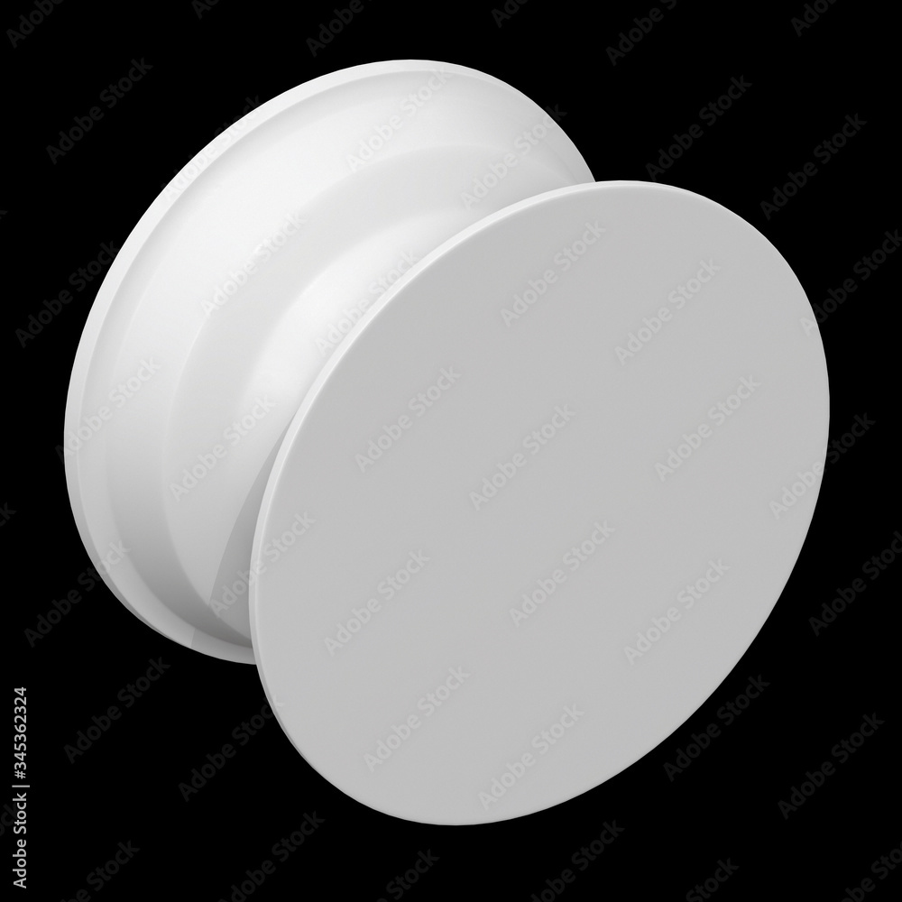 Blank Smarthone Cellphone Pop Socket Holder. 3d render illustration on black background. Blank Smarthone Cellphone Pop Socket Holder. 3d render illustration on black background.
