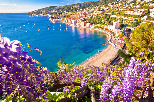 Villefranche sur Mer idyllic French riviera town colorful beach view