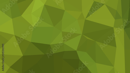 Abstract polygonal background. Geometric Olive Drab vector illustration. Colorful 3D wallpaper.