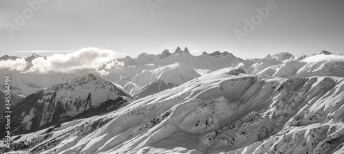 mountain landscape with snow