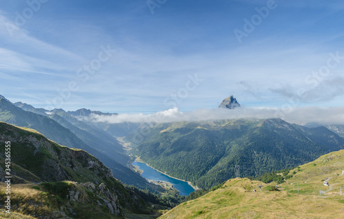 mountain landscape with clouds