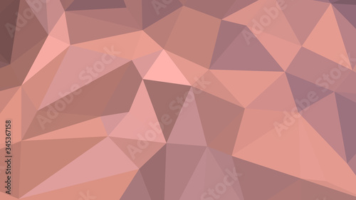 Abstract polygonal background. Geometric Rosy Brown vector illustration. Colorful 3D wallpaper.